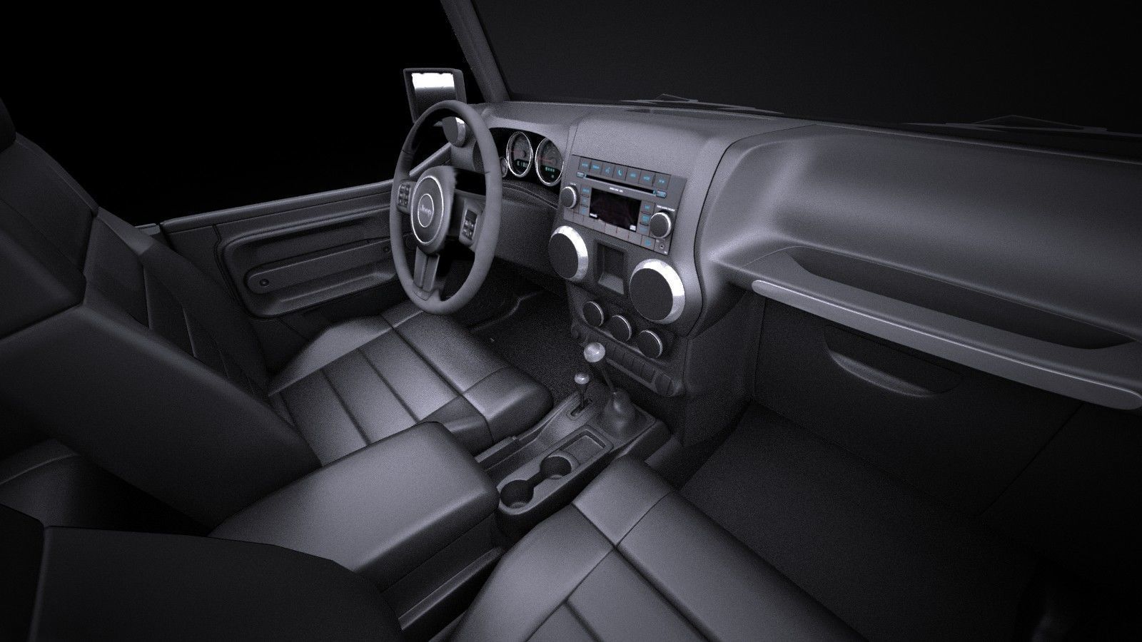 Jeep Wrangler Willis Wheeler 2016 VRAY  3D model_8