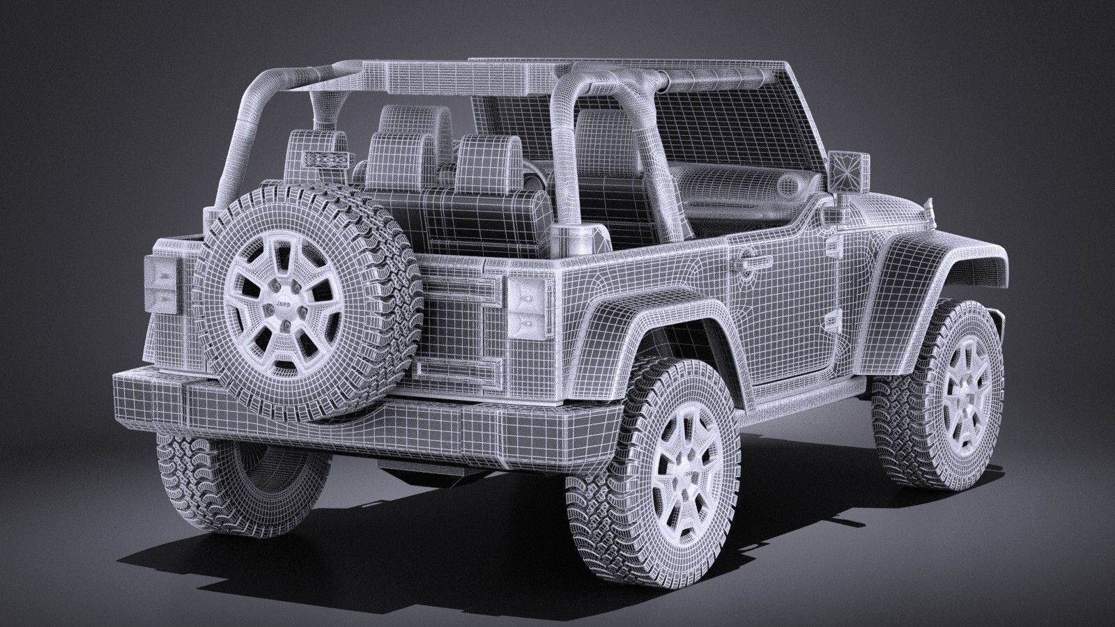 Jeep Wrangler Willis Wheeler 2016 VRAY  3D model_15