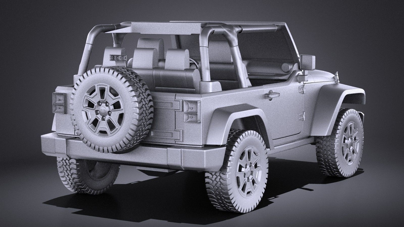 Jeep Wrangler Willis Wheeler 2016 VRAY  3D model_13