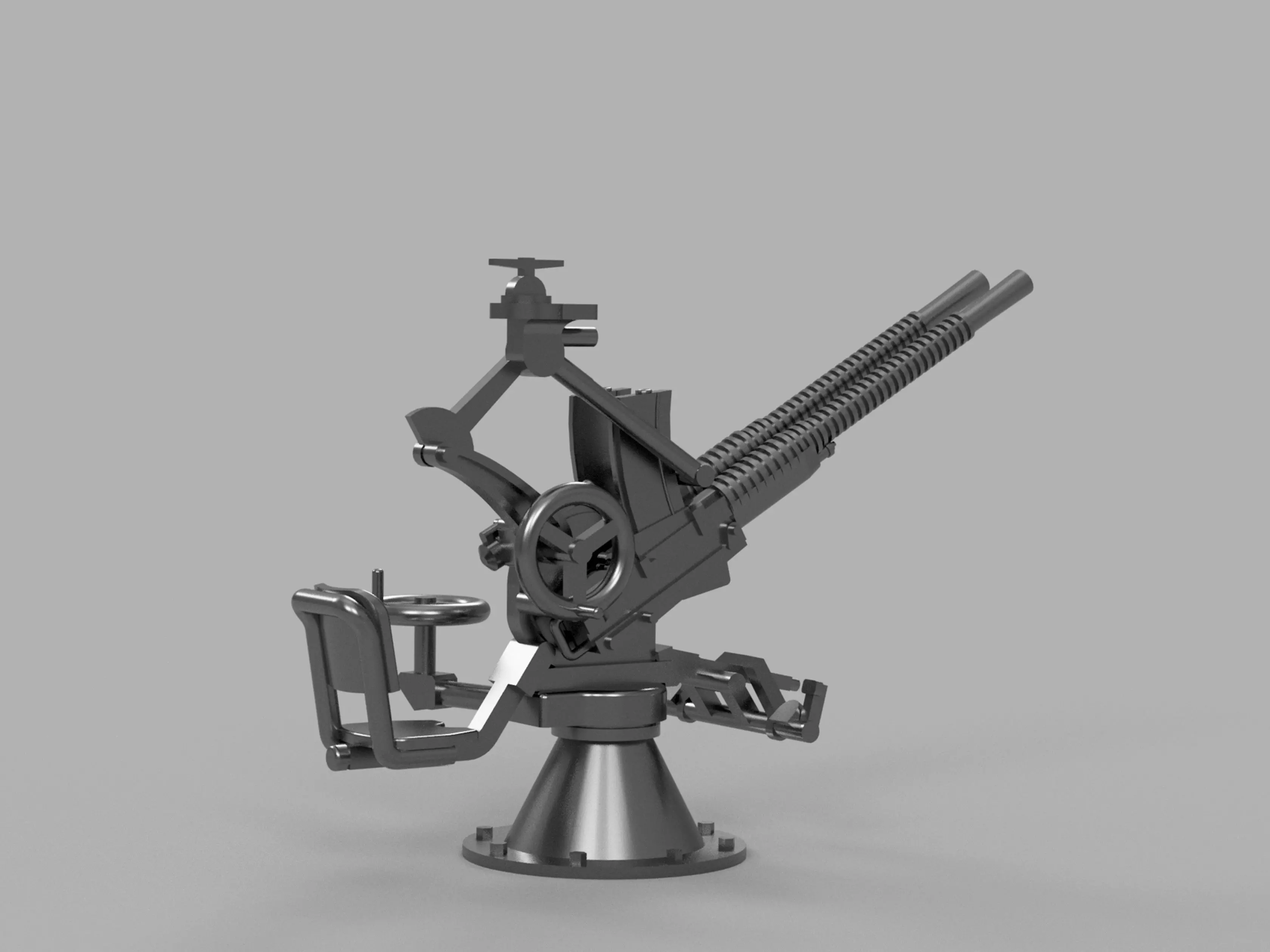 1-350 IJN Type 93 13mm Twin Machine Gun STL 3D model 3D printable