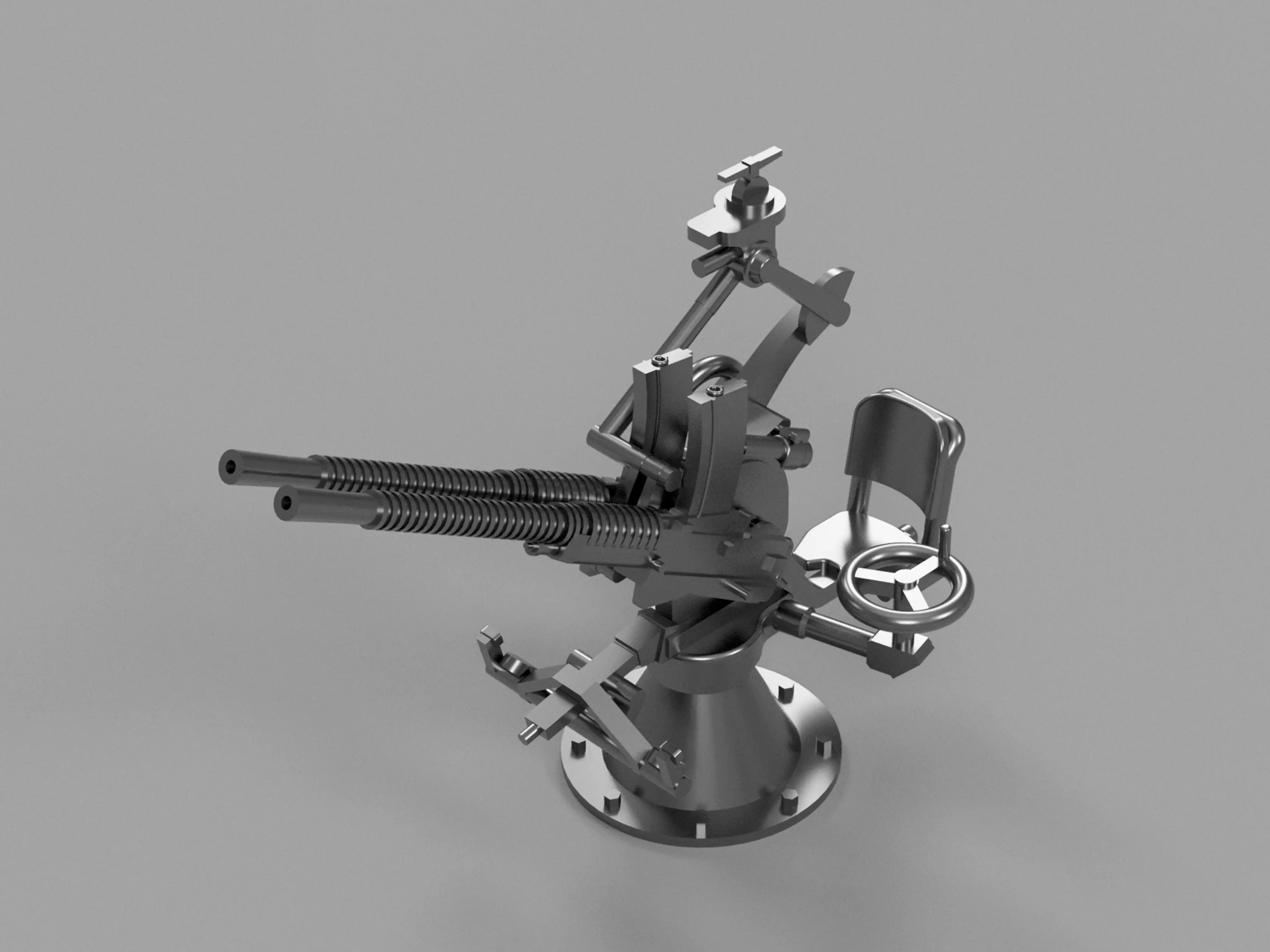 3Dプリンター　インドラ　ライフル型デザイン 1-350 IJN Type 93 13mm Twin Machine Gun STL 3D model 3D printable