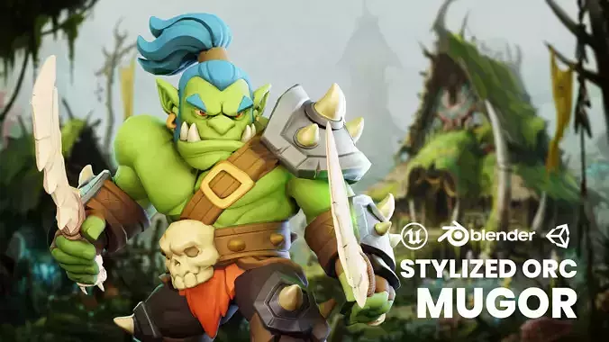 Stylized Medieval Orc Character - Mugor