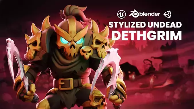 Stylized Medieval Undead Character - Dethgrim
