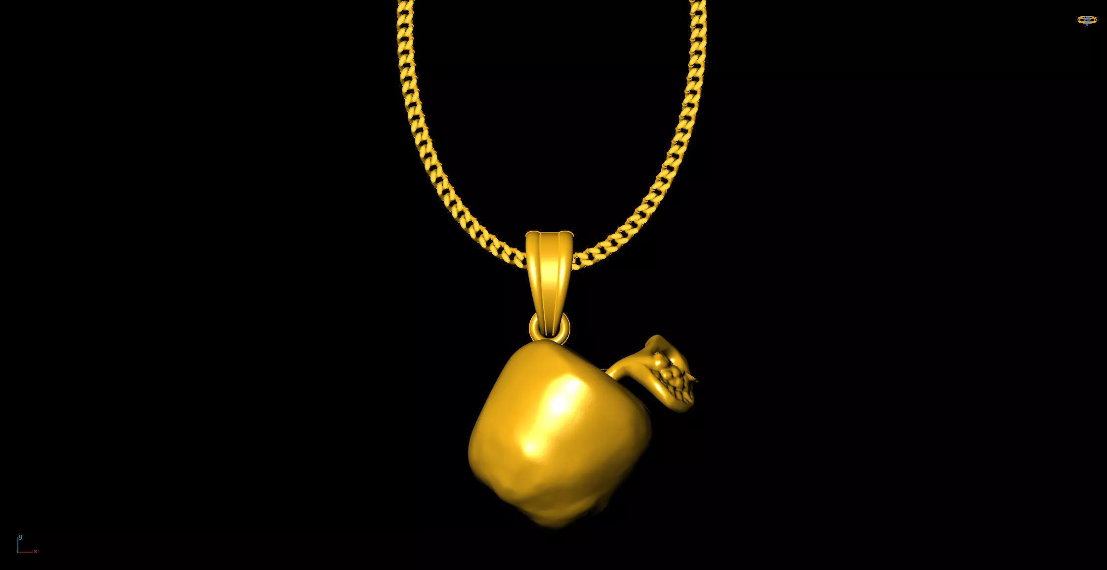 Apple Eve pendant charms - one inch pendant 3D print model