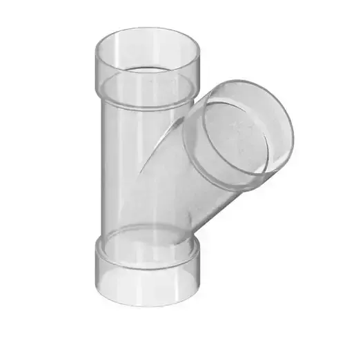 Transparent Plumbing Y Fitting
