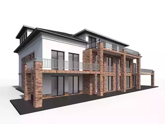 Modern city villa 3D model