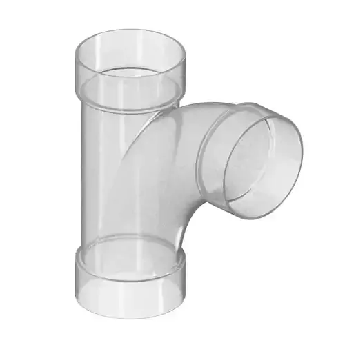 Transparent Plumbing Long Sweep Y Fitting