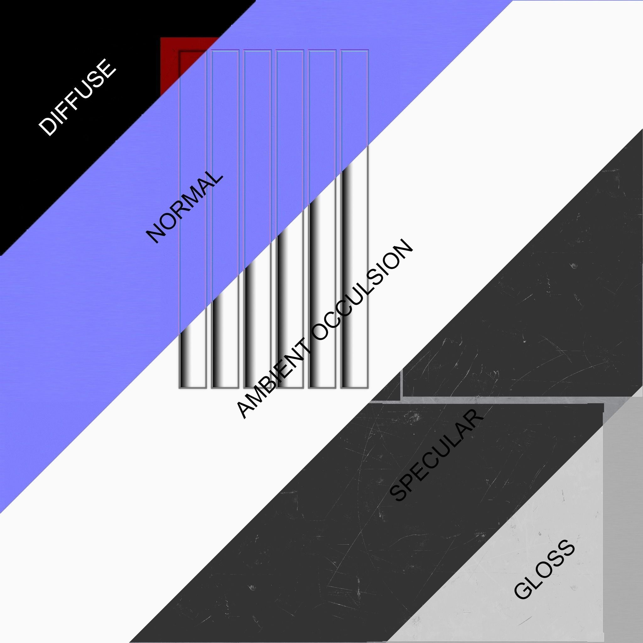 ToolBox tool cabinet with drawers Low-poly 3D model_2