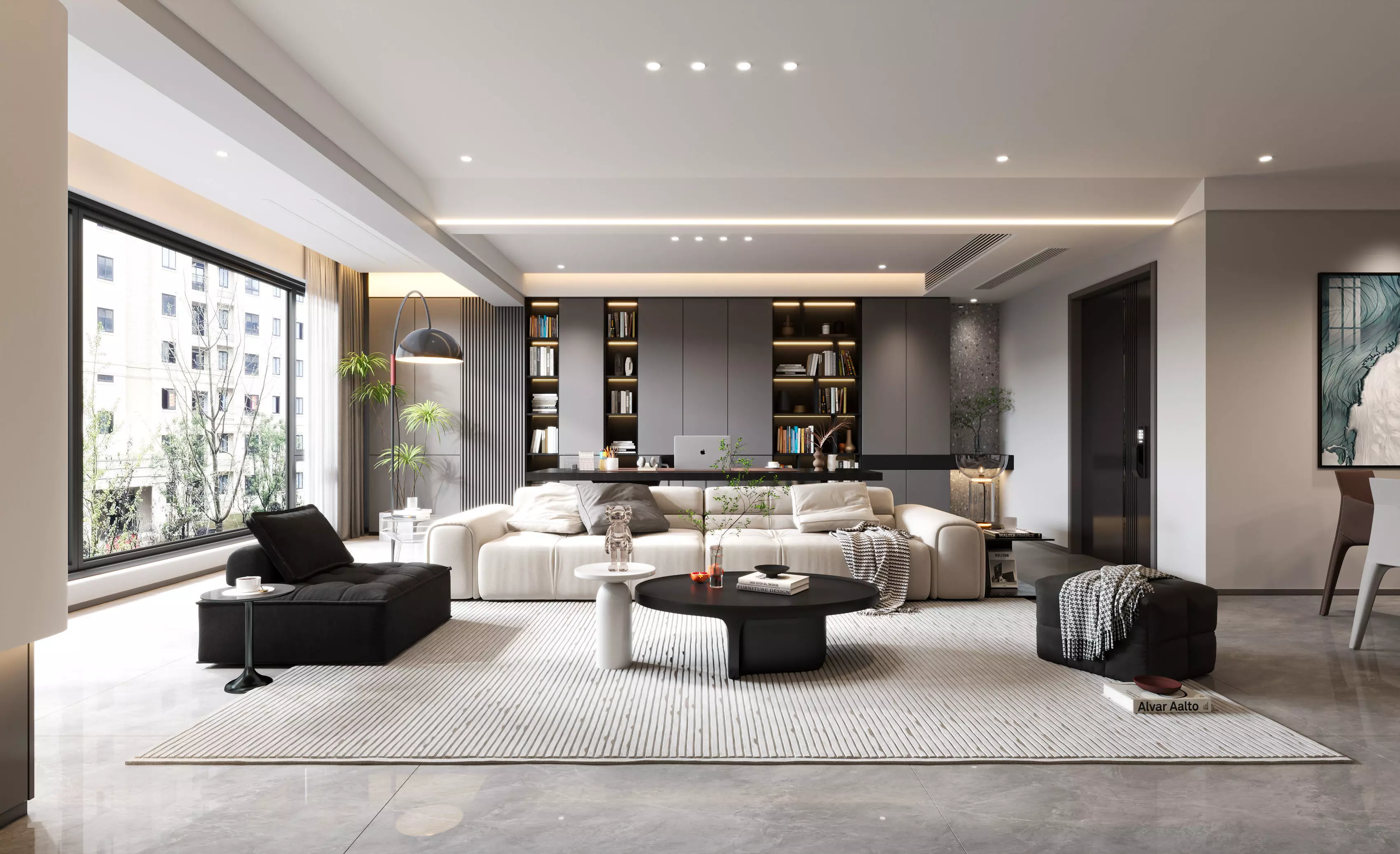 Modern living room 3D model 3D model