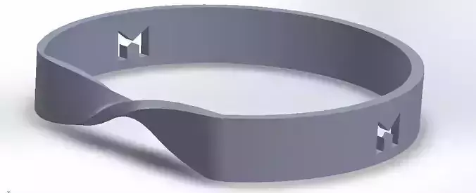 MILOSAURUS Jewelry Mobius Strip Pendant 3D print model