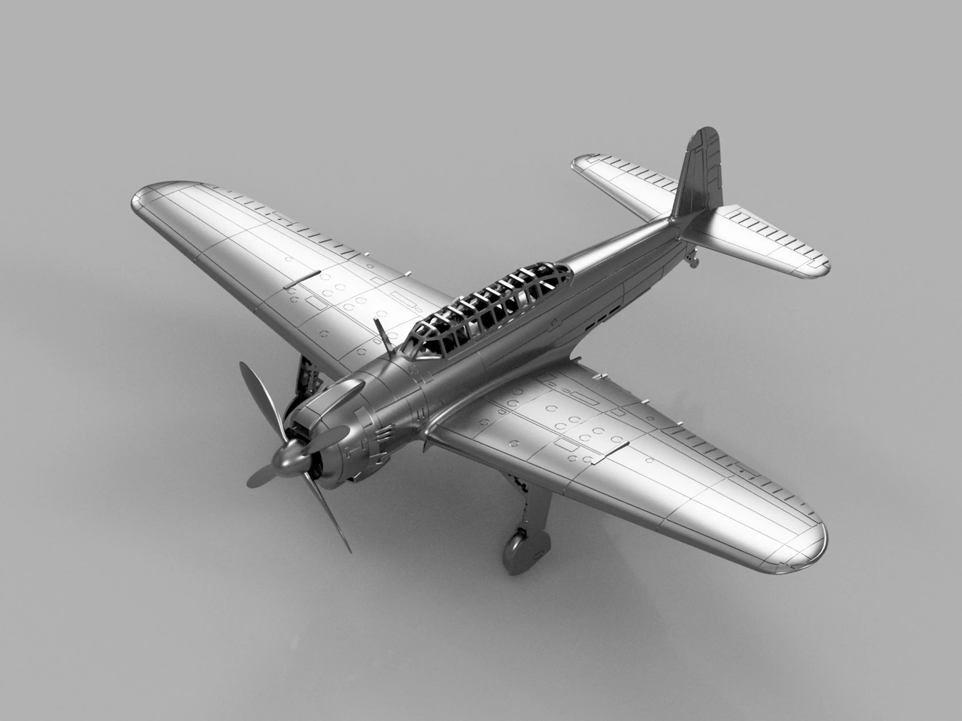 テンテン 1-350 IJN B6N2 Torpedo Bomber Tenzan MODEL 12 Jill STL 3D model 3D