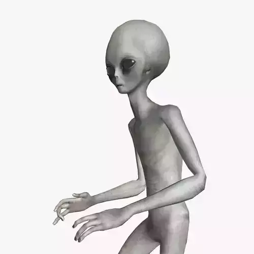 Super-Realistic Gray Alien 3D Animation - Swagger Walk 3D model