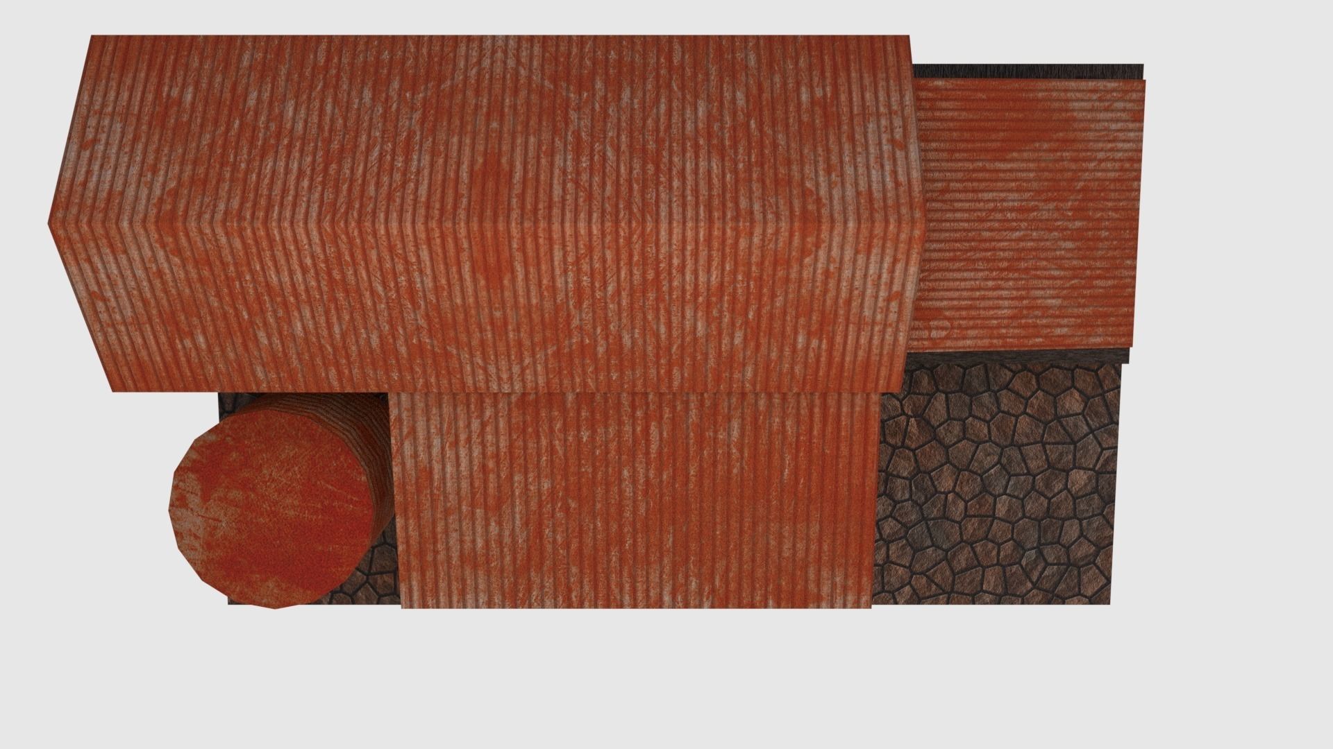 Rusty Old Shack - Game Ready Low-poly 3D model_5