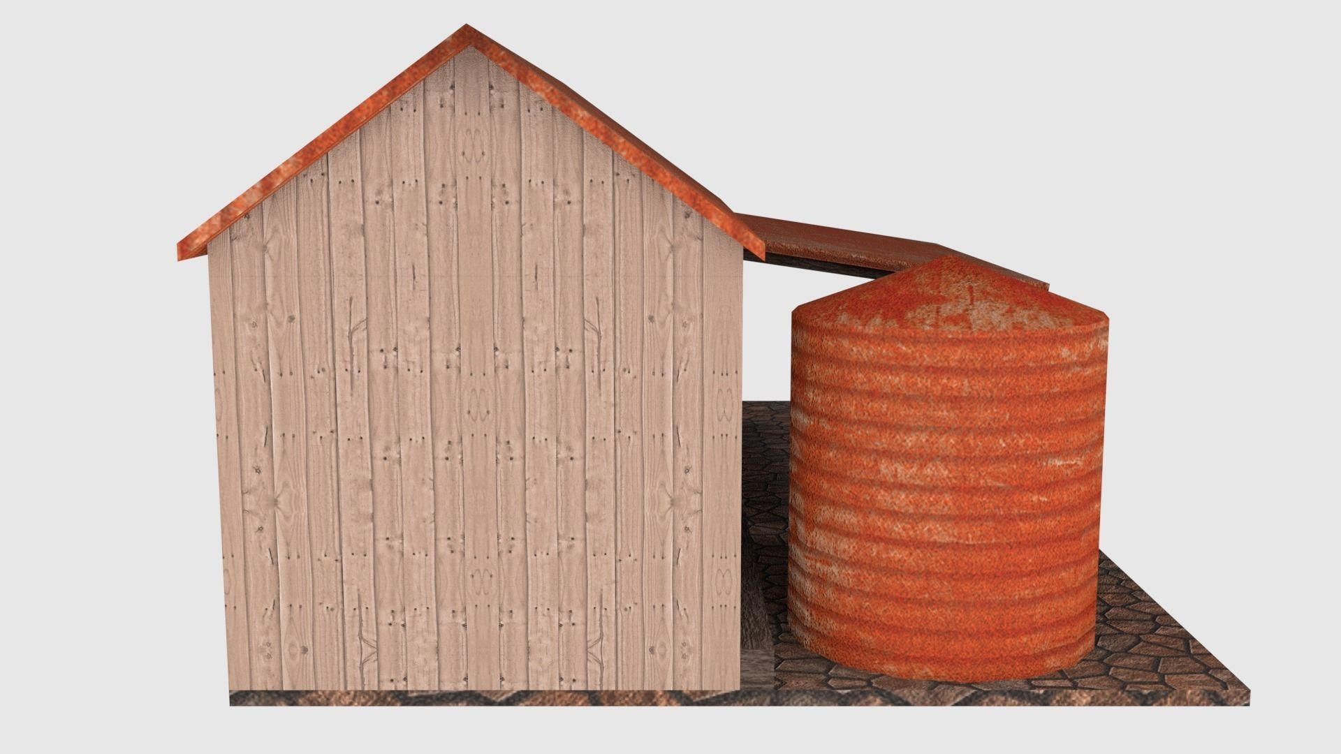 Rusty Old Shack - Game Ready Low-poly 3D model_4