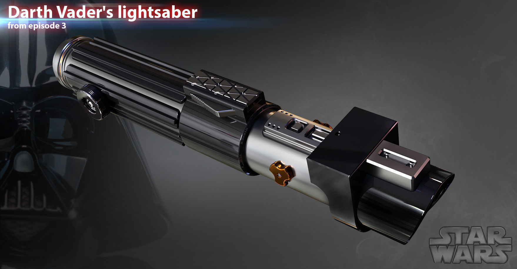 Darth Vaders lightsaber 3D print model_0