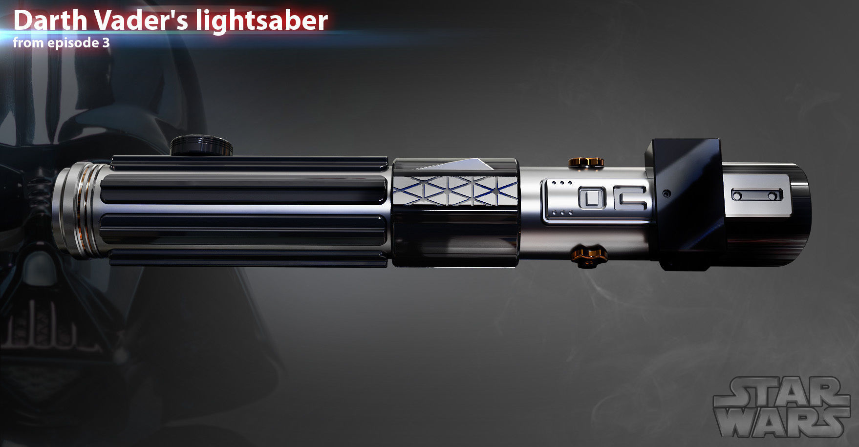 Darth Vaders lightsaber 3D print model_1