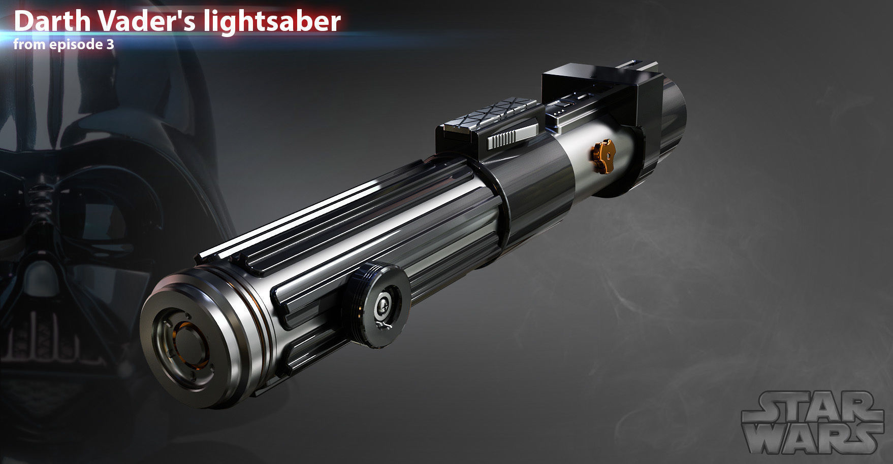 Darth Vaders lightsaber 3D print model_2