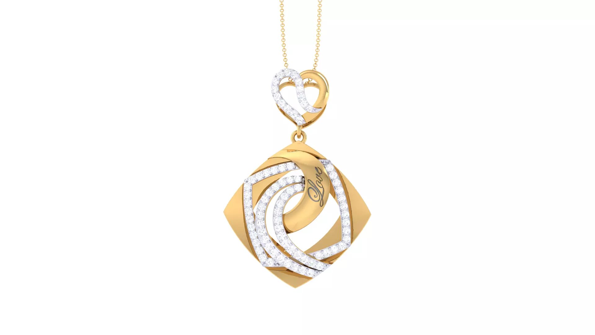 Custom Design Gold Pendant 3D print model