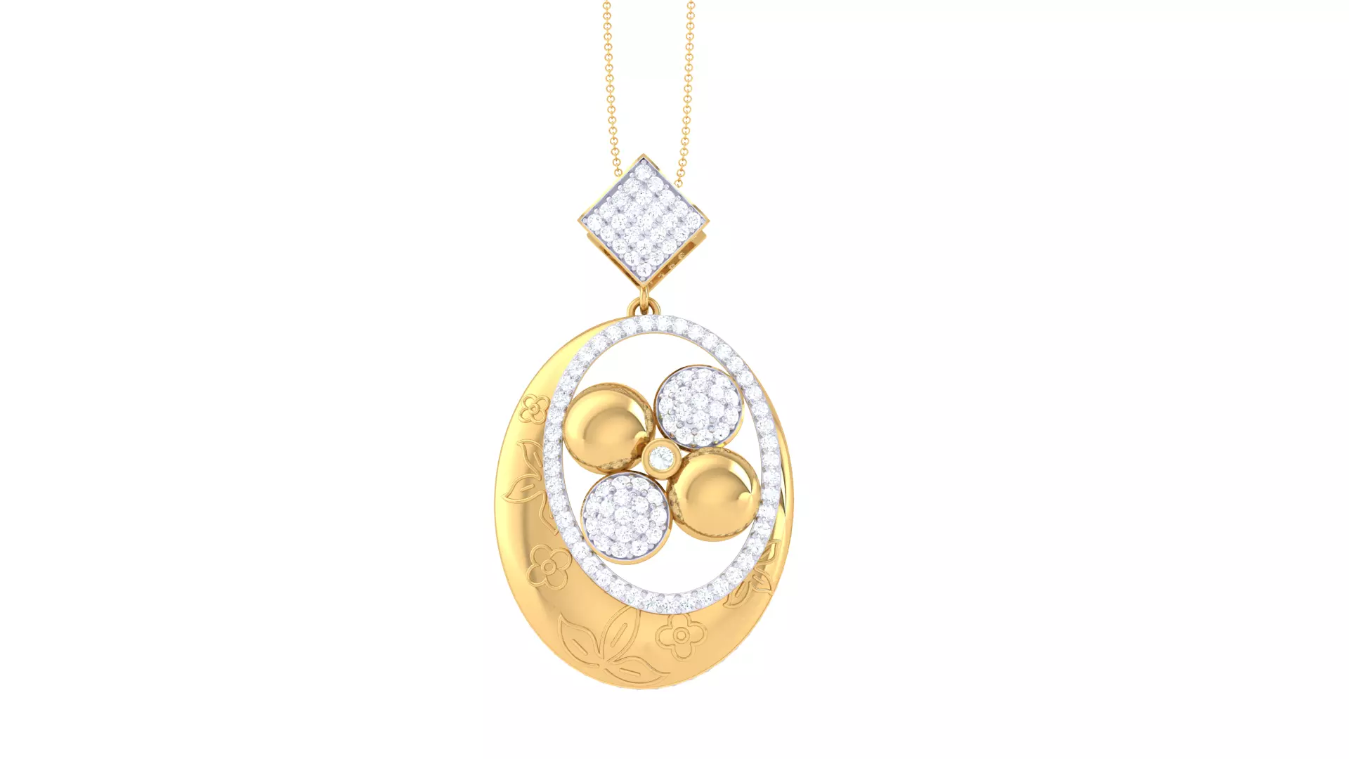Custom Design Gold Pendant 3D print model
