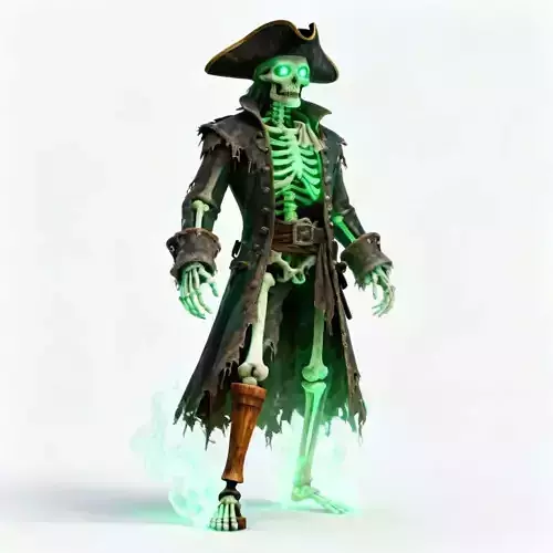 Cursed Spectral Pirate Captain 3D Model