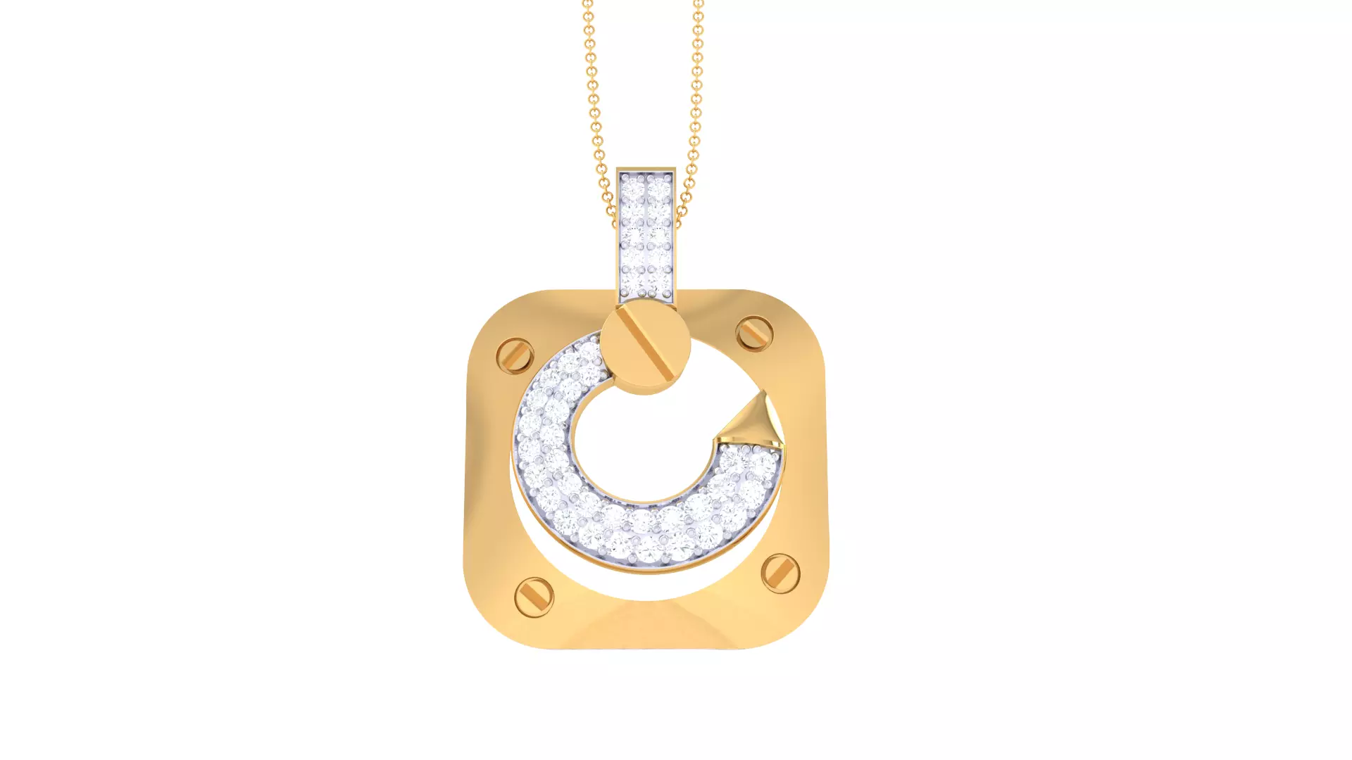 Custom Design Gold Pendant 3D print model