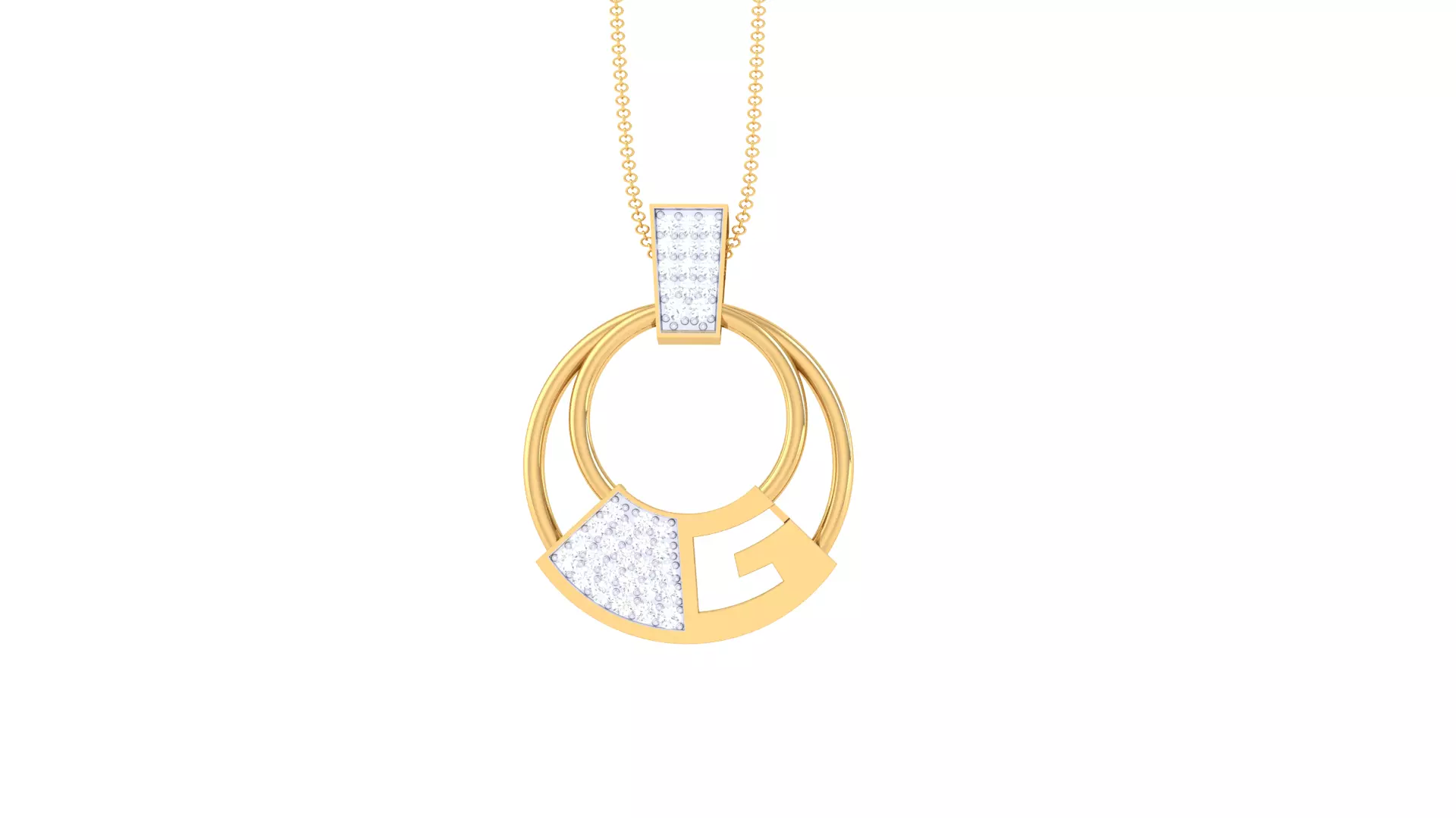 Custom Design Gold Pendant 3D print model