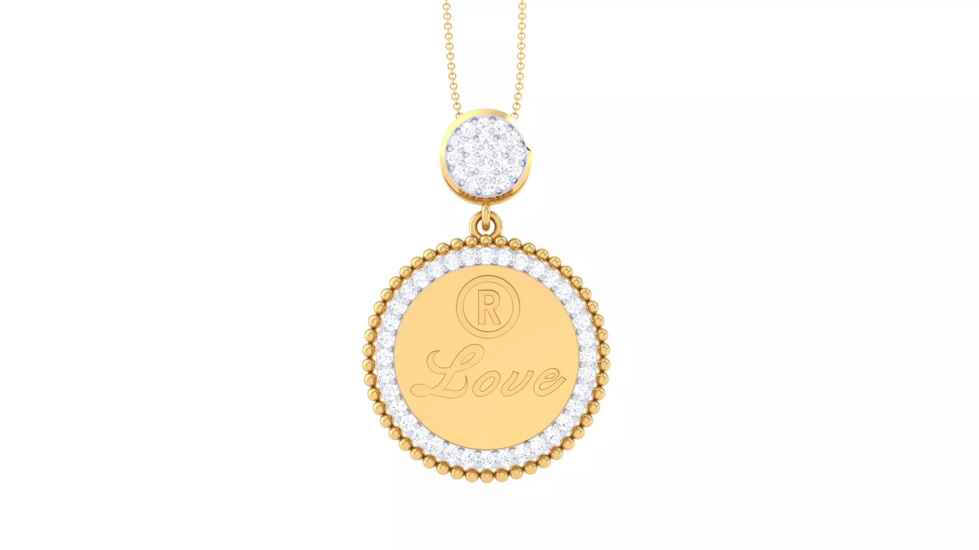 Custom Design Gold Pendant 3D print model