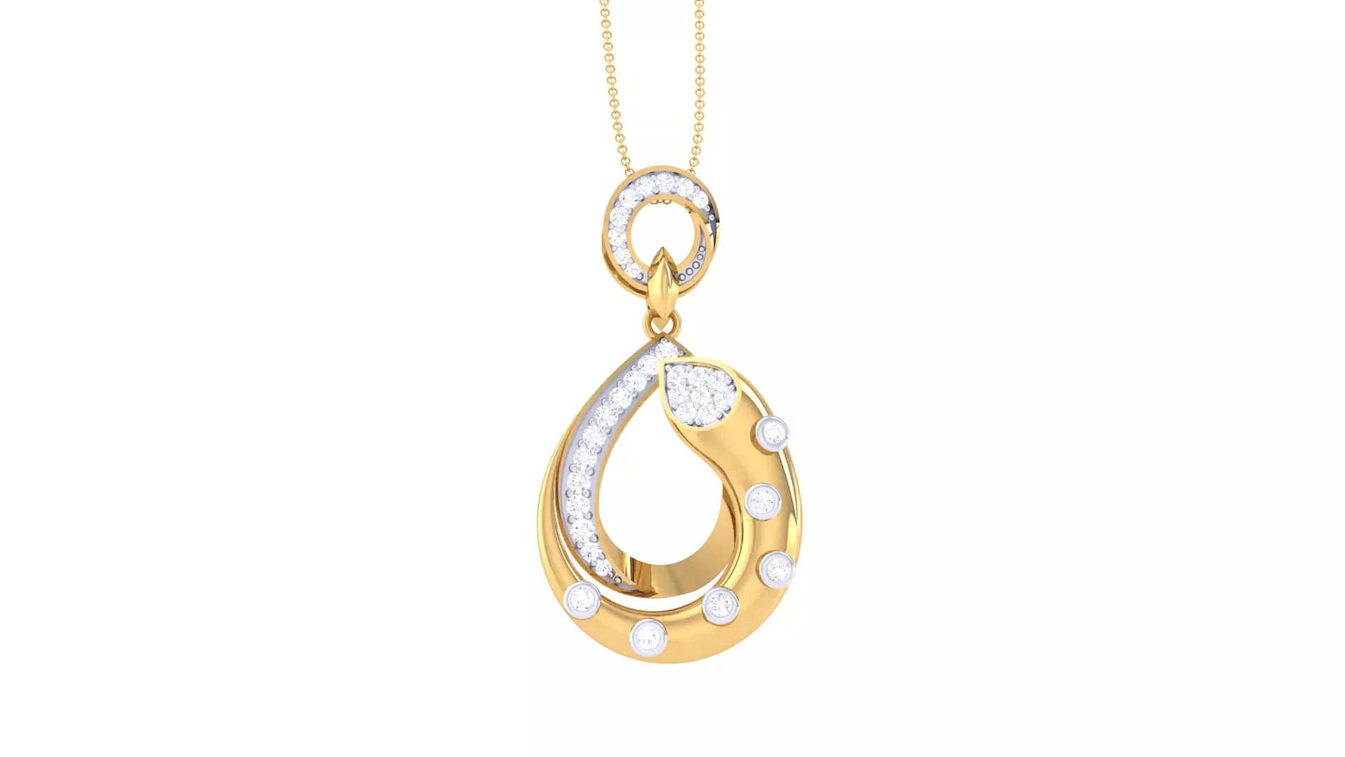 Custom Design Gold Pendant 3D print model