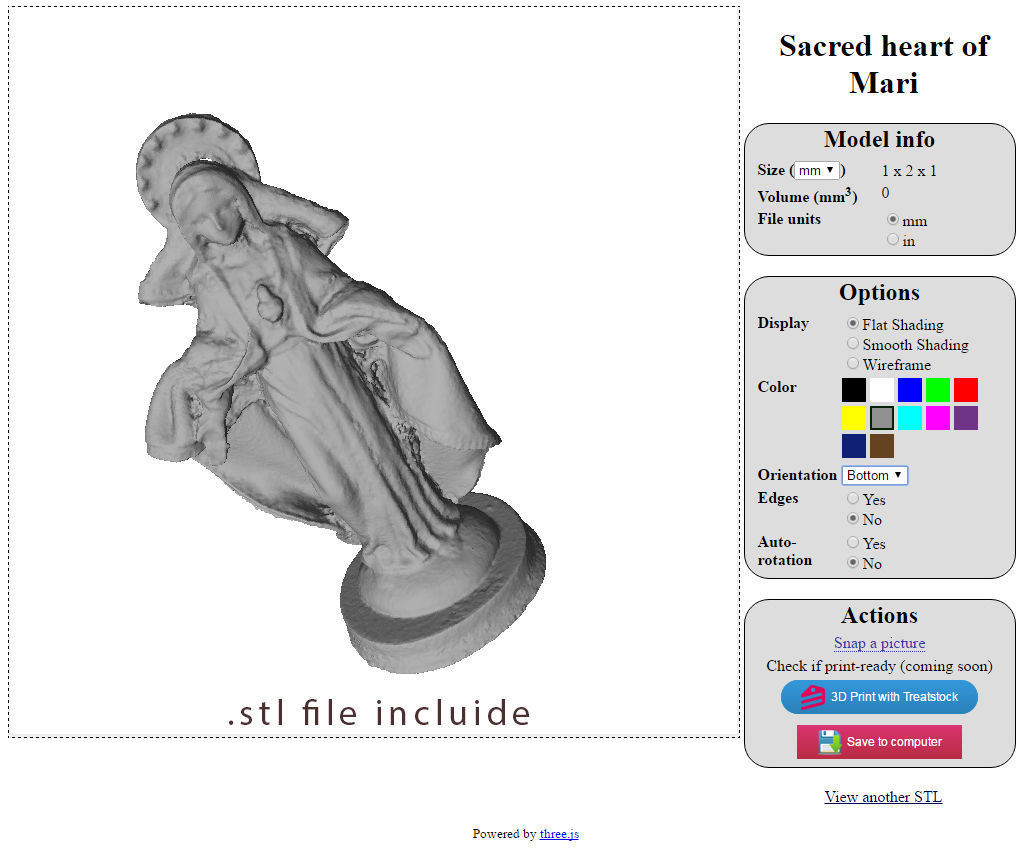 Sacred heart of Maria Low-poly 3D model_9