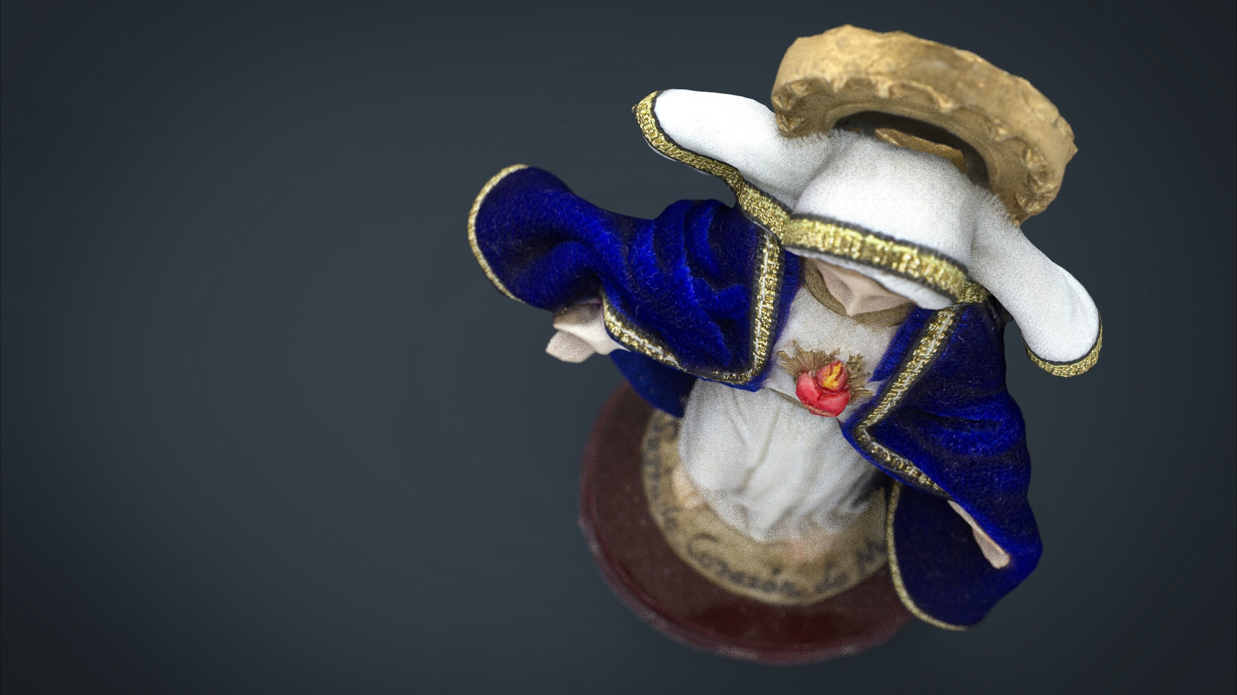 Sacred heart of Maria Low-poly 3D model_17