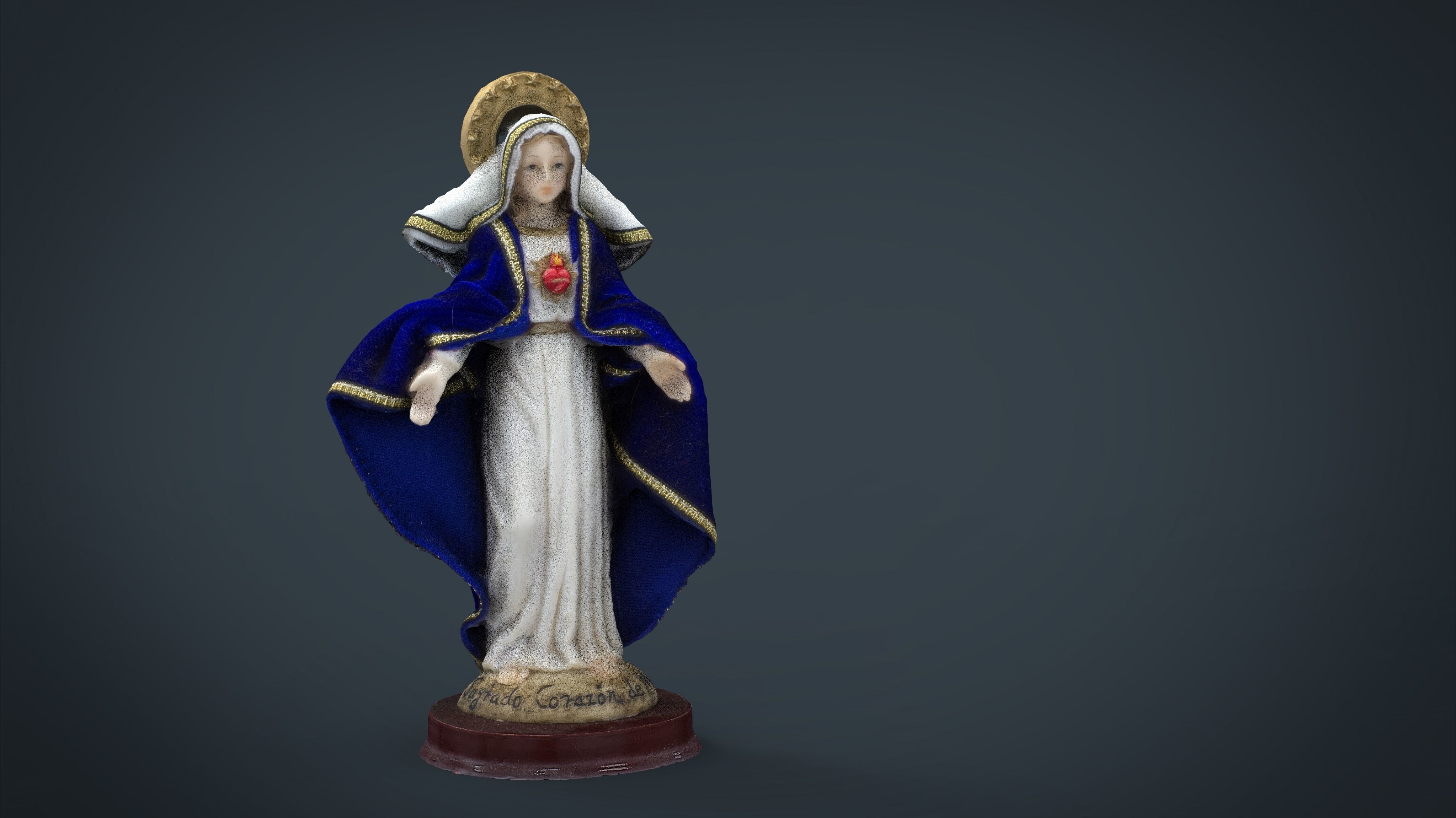 Sacred heart of Maria Low-poly 3D model_18