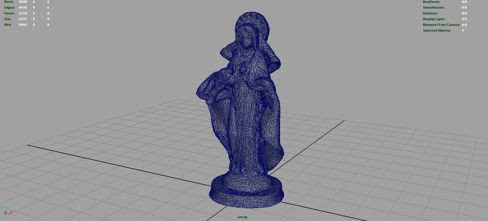 Sacred heart of Maria Low-poly 3D model_6
