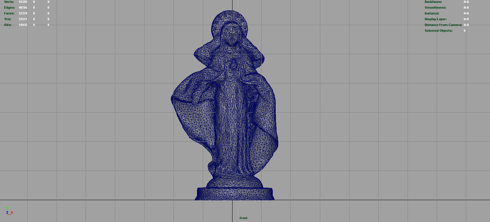 Sacred heart of Maria Low-poly 3D model_7