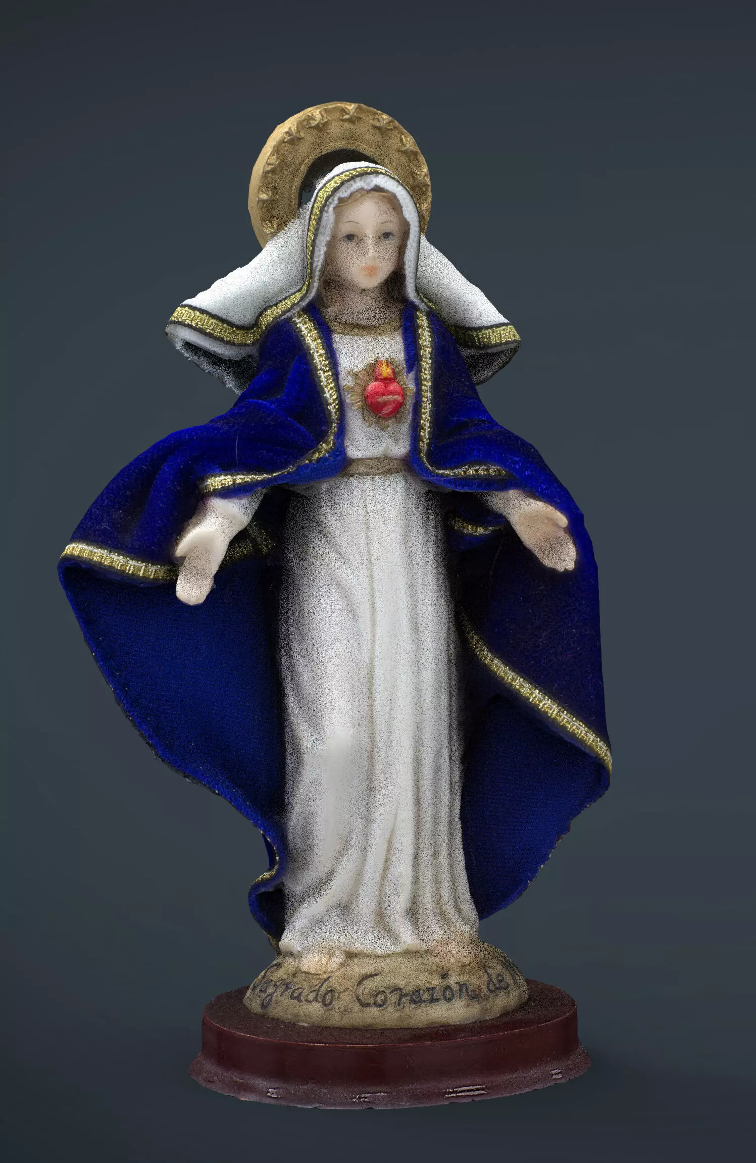 Sacred heart of Maria Low-poly 3D model_0