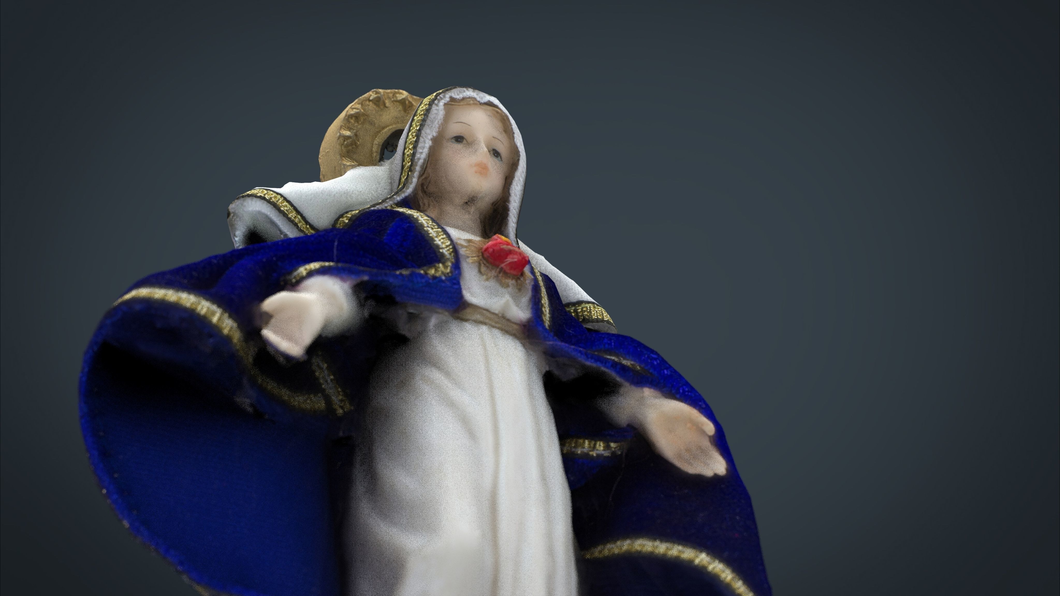 Sacred heart of Maria Low-poly 3D model_19