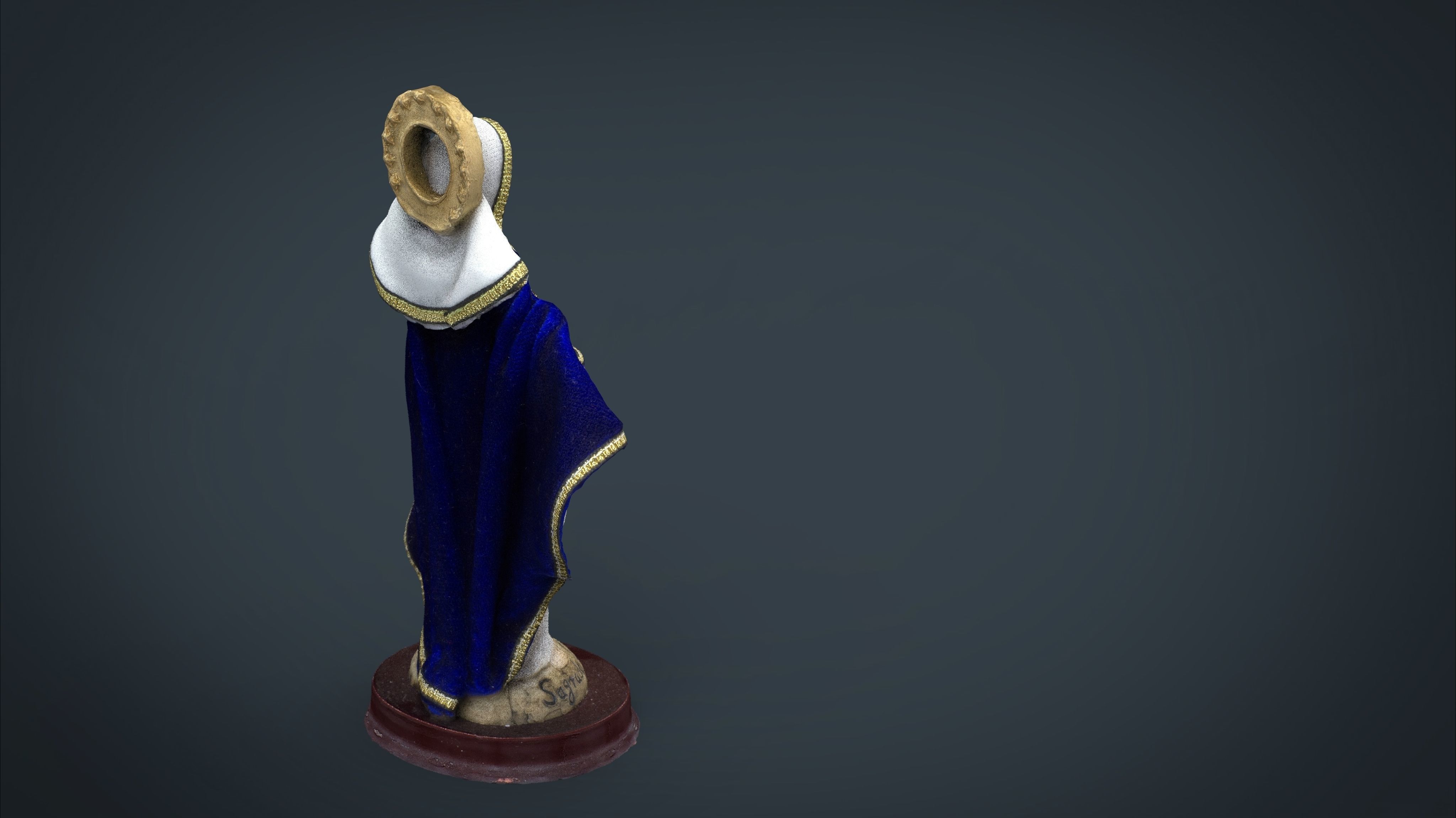 Sacred heart of Maria Low-poly 3D model_13
