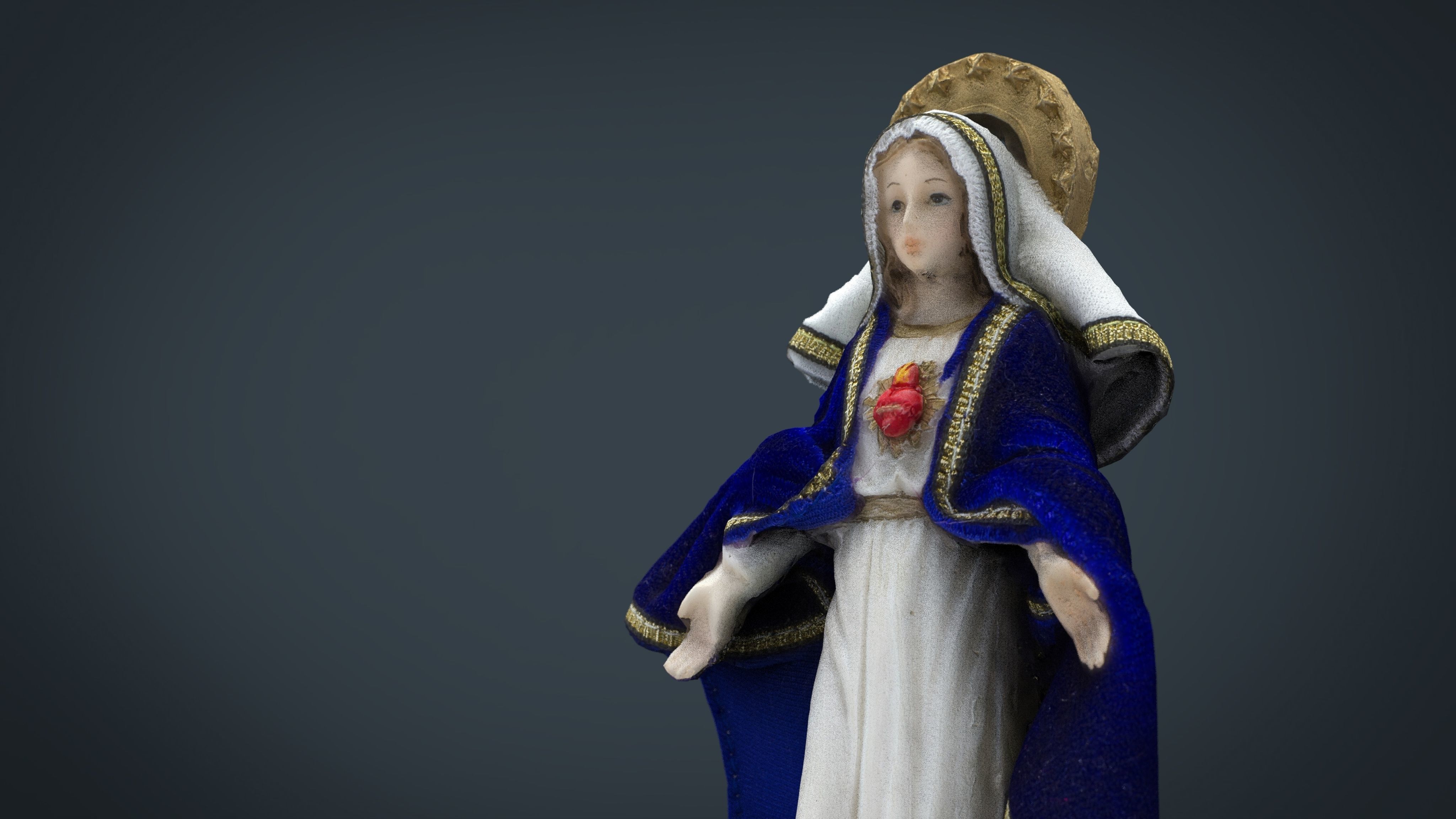 Sacred heart of Maria Low-poly 3D model_12