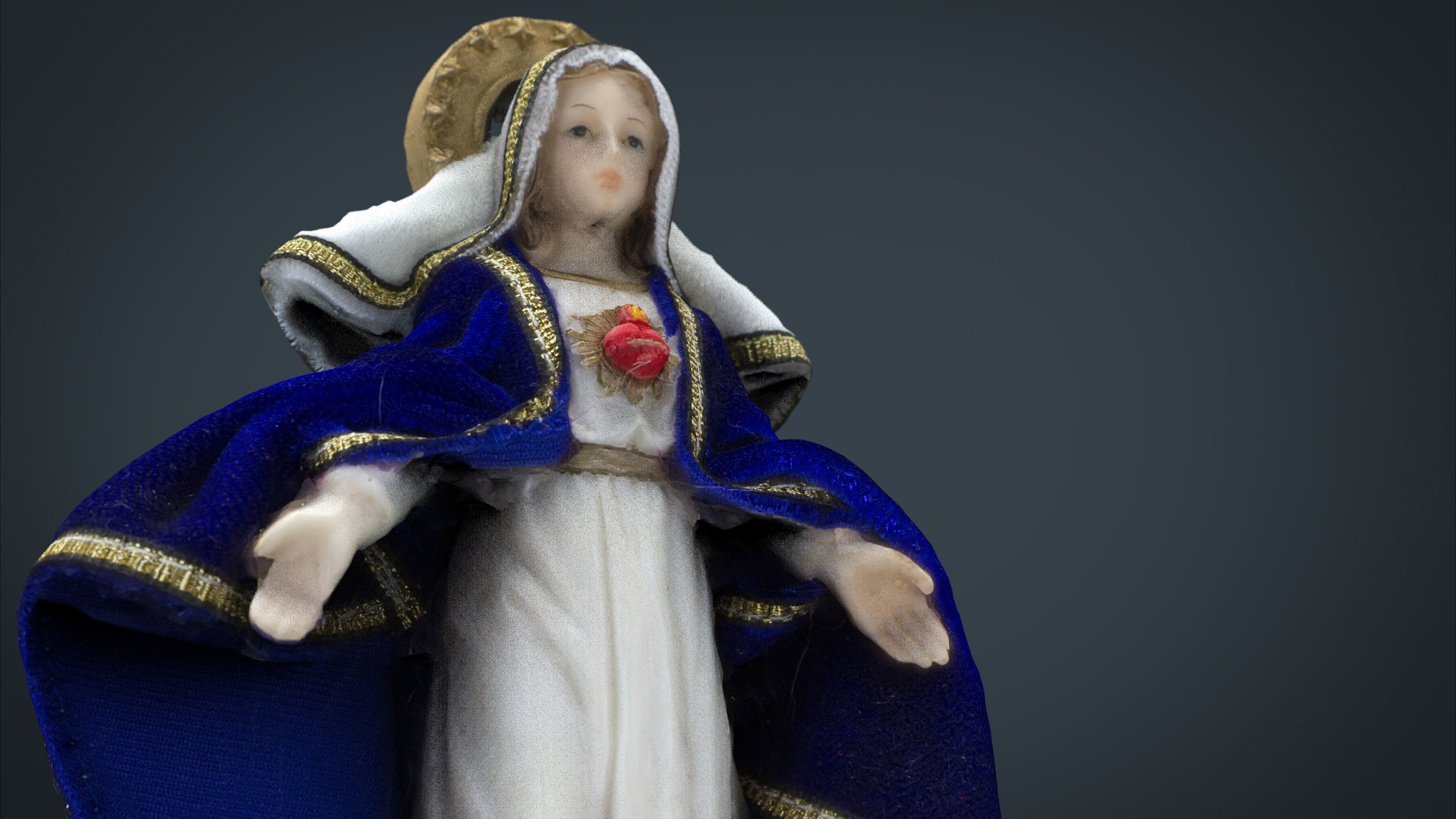 Sacred heart of Maria Low-poly 3D model_16