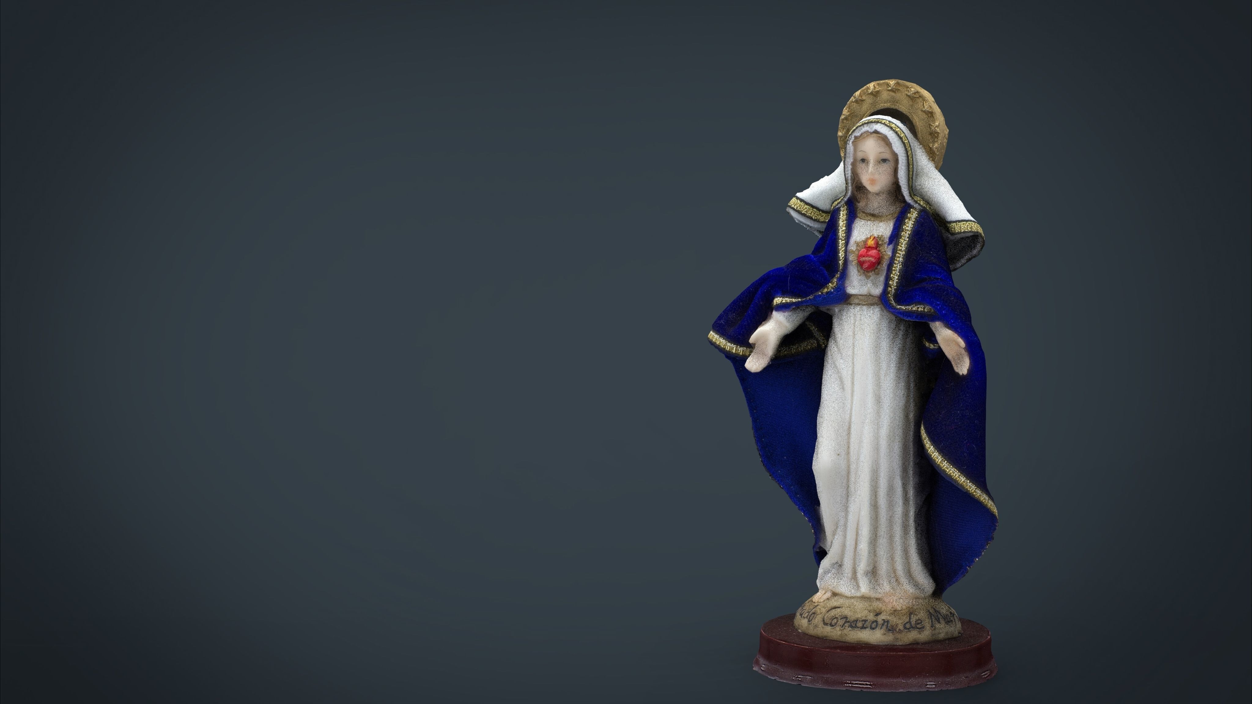 Sacred heart of Maria Low-poly 3D model_15