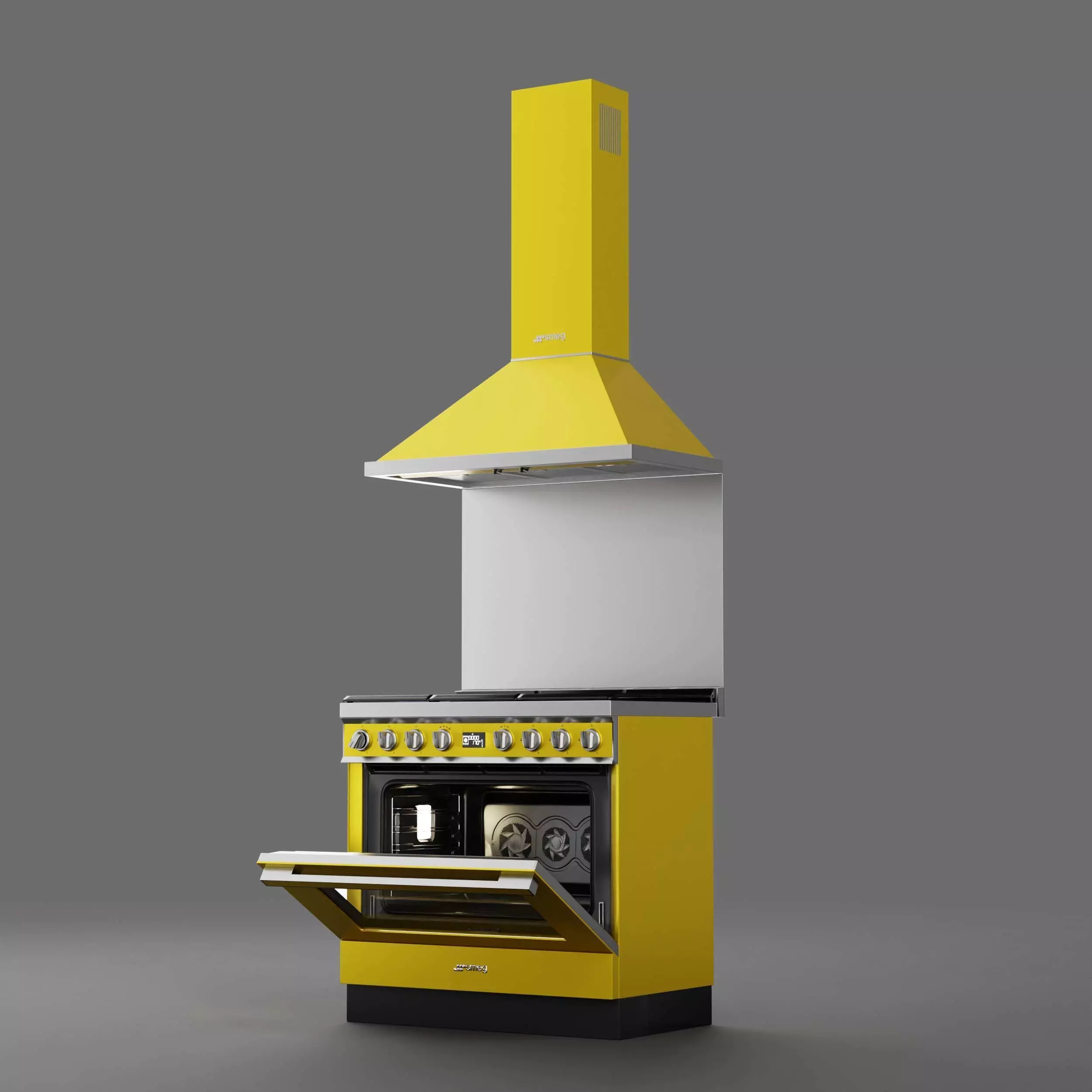 Portofino Induction Freestanding Cooker 3D model