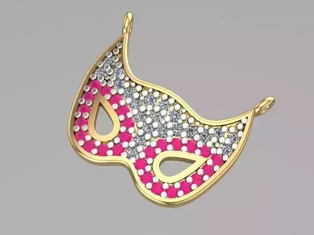 cat mask pendant 