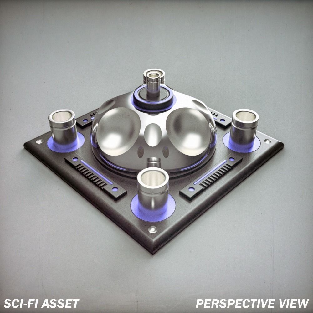 Sci-fi asset 1 - high poly 3D model