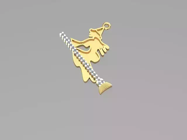 sintered witch pendant  3D print model