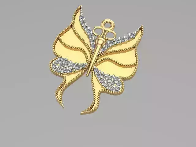 sintered butterfly pendant