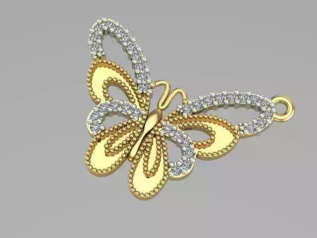 sintered butterfly pendant