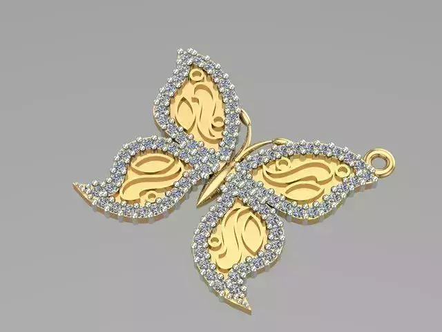sintered butterfly pendant