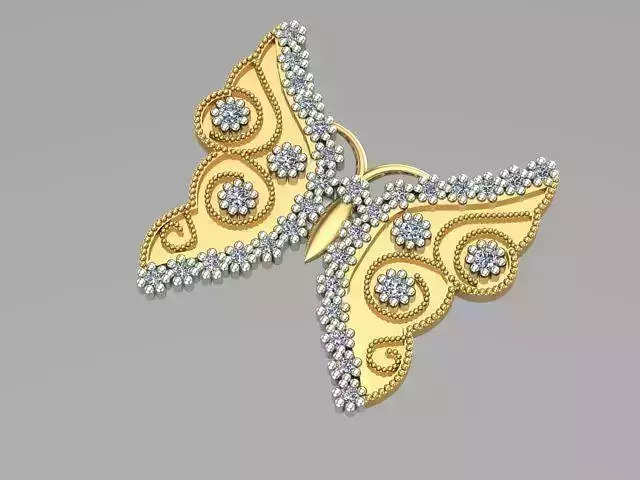 sintered butterfly pendant