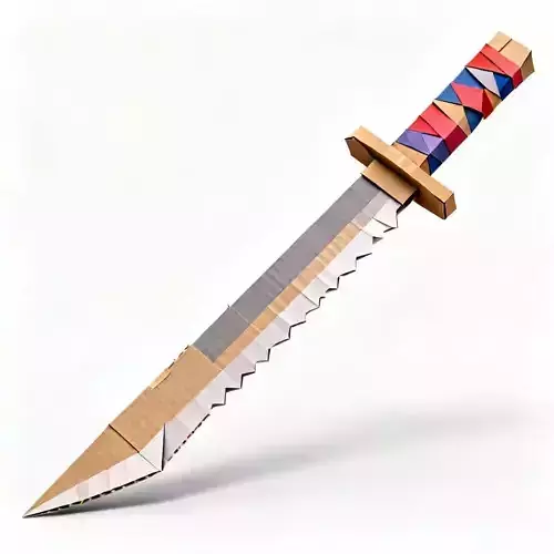 Recycled Cardboard Ronin Katana 3D Model
