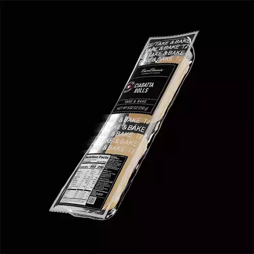 Ciabatta Rolls 3D model 4