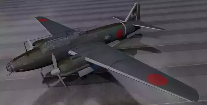 Mitsubishi G4M1 Betty 3D model